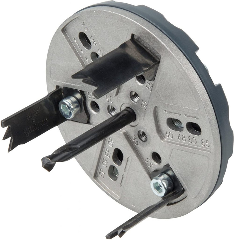 Wolfcraft Korunka vŕtacia nastaviteľná s pevnými rozmermi ø 35,65,68,74,76,83mm hl. - 30mm, wolfcraf 2