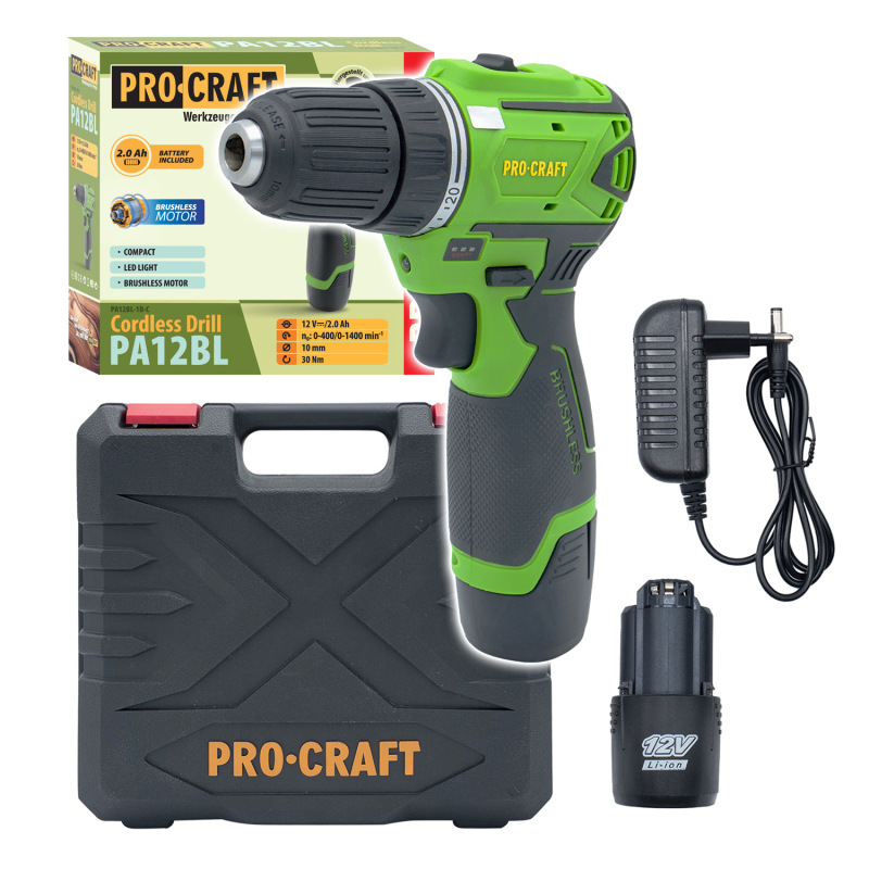 PROCRAFT Akumulátorový skrutkovač PA12BL