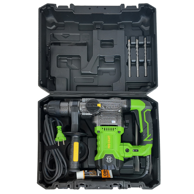 PROCRAFT Kombinované vŕtacie a sekacie kladivo SDS plus 1050W 5,5J BH1800 1