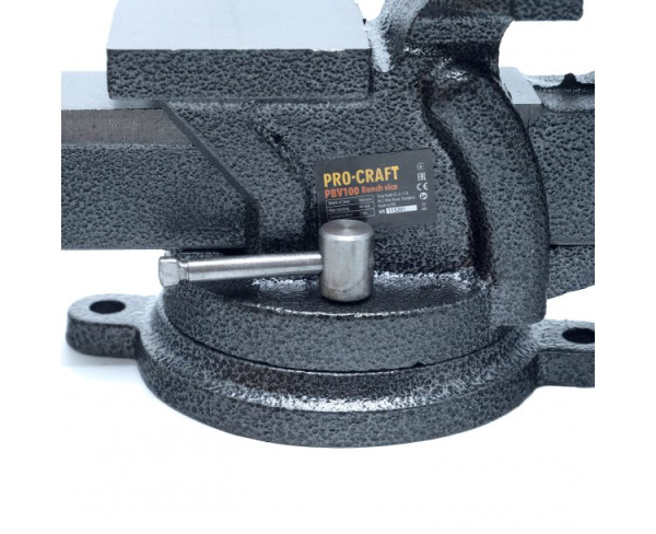PROCRAFT Zverák s kovadlinou otočný 100mm PBV100 3