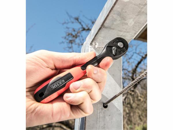 EXTOL PREMIUM Račňa 1/4" vyhnutá poplastovaná 72-zubová, Cr-V 8816408 2