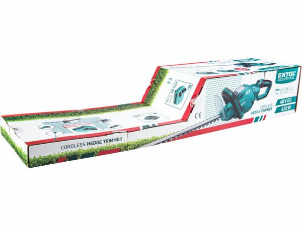 EXTOL INDUSTRIAL Nožnice na živý plot akumulátorové 40V/2,5Ah Li-ion 8795604 3