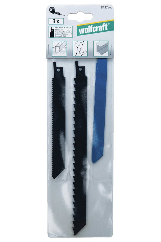 Wolfcraft Sada pílových listov do chvostovej píly wolfcraft 8437000