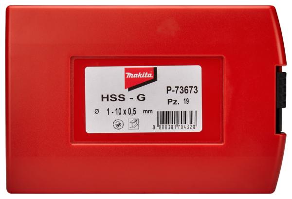Makita Vrtáky do kovu HSS-G 19-dielna sada P-73673 5