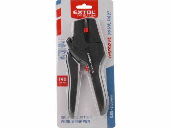 EXTOL PREMIUM Kliešte odizolovacie 190mm, na káble 0,08-6,0mm2 8831124 8