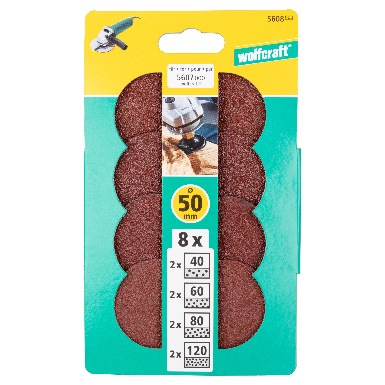 Kotúč brúsny ø 50mm (8ks) wolfcraft 5608000
