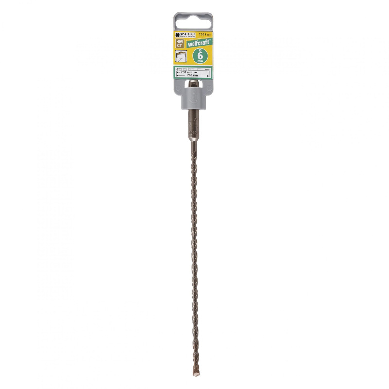 Vrták SDS-plus Profesional HM ø 6mm, L – 260mm, wolfcraft 7991000