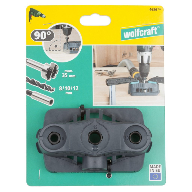 Wolfcraft Vedenie pre Forstnerové vrtáky ø 8,10,12mm, wolfcraft 4686000
