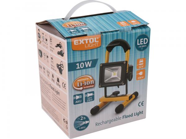 EXTOL LIGHT Svietidlo LED nabíjateľné, 10W, 800 lúmenov/100cd 43122
