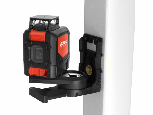 EXTOL PREMIUM 8823307 Vodováha laserová samonivelačná, 1D1V(1H360+1V), zelený laser 3