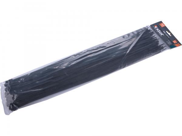 EXTOL PREMIUM Pásky sťahovacie čierne, 4,8x500mm, 100ks, pr.150mm, 22kg 8856168
