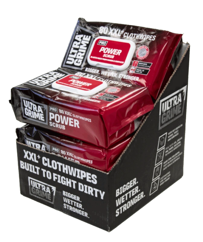 ULTRAGRIME® POWER Profi čistiace utierkySCRUB 80ks XXL, BOX 6 balení 59201