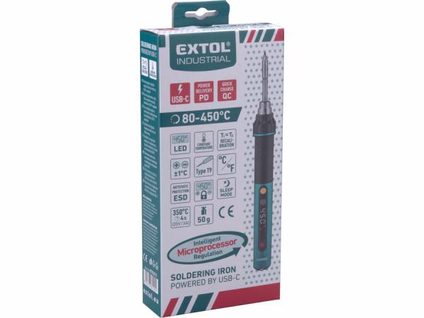 EXTOL INDUSTRIAL Spájkovačka hrotová 70W 80-450°C 8794511 6