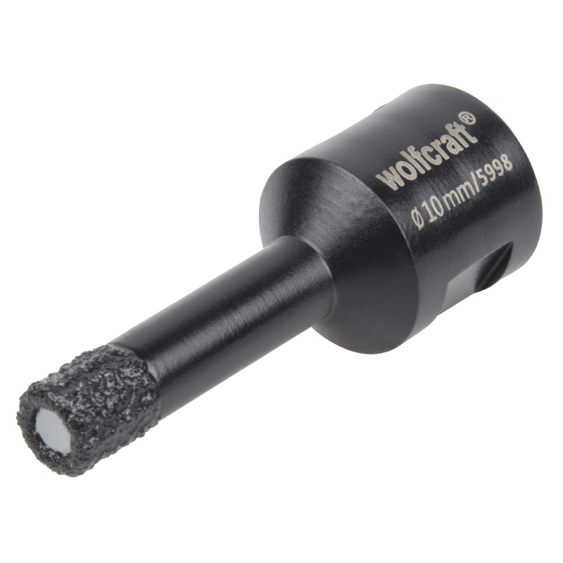 Korunka vŕtacia s diamantovým posypom ø 10mm, hl. - 35mm, M14, wolfcraft 5998000