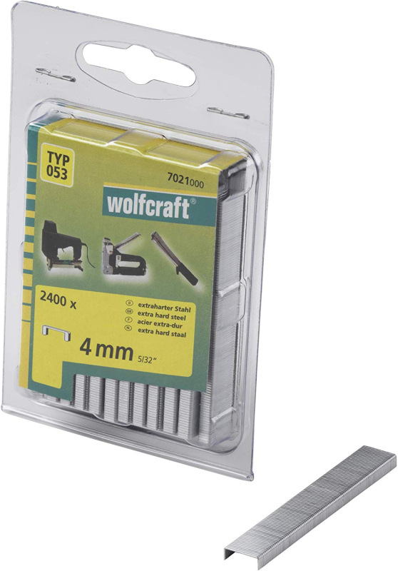 Sponky do sponkovačky široké výška 4mm, šírka 11,2mm Typ 053 (2400ks) wolfcraft 7021000