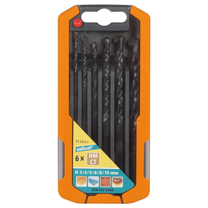 Sada vrtákov HM viacúčelových ø3 - 10mm (6ks) wolfcraft 7114000