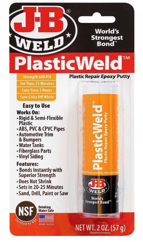 J-B WELD 8237 epoxidový tmel na plastové povrchy PlasticWeld ( 57g )