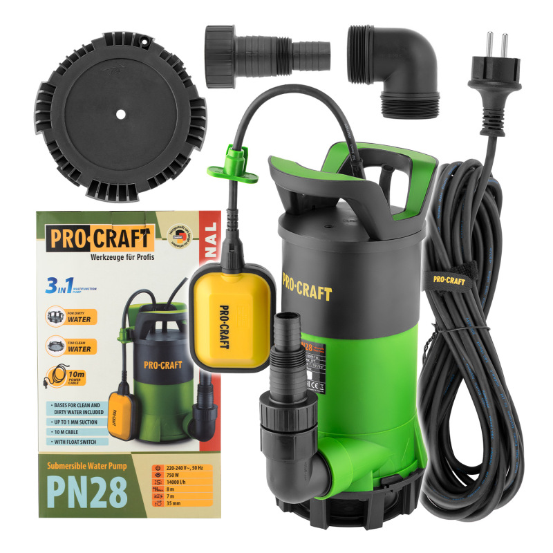 PROCRAFT Ponorné čerpadlo 750W PN28