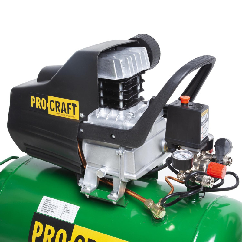 PROCRAFT Kompresor 1400W 50L + sada príslušenstva AC50 1