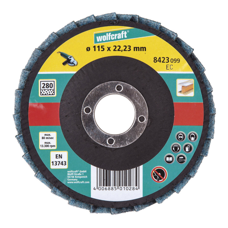 Kotúč brúsny lamemlový s rúnom, jemný ø 125mm, wolfcraft 8421099