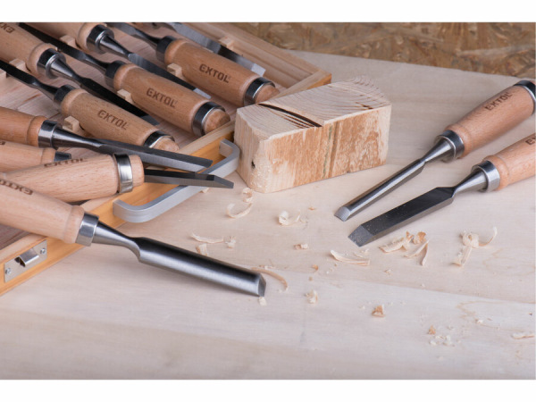 EXTOL Dláta rezbárske 12-dielna sada 8812405 6