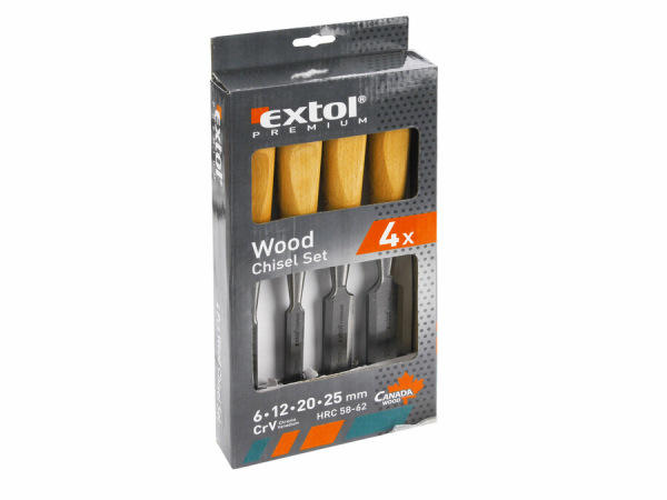 EXTOL Dláta rezbárske 4-dielna sada 8812420 3