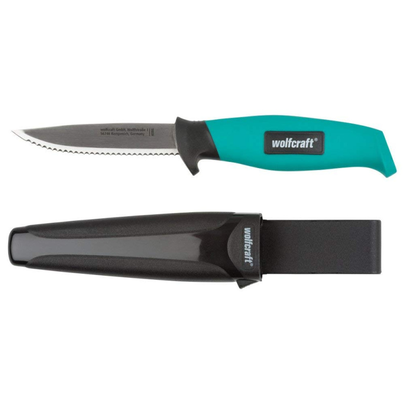 Nôž s ozubenou čepeľou a púzdrom, čepeľ 95mm, wolfcraft 4086000