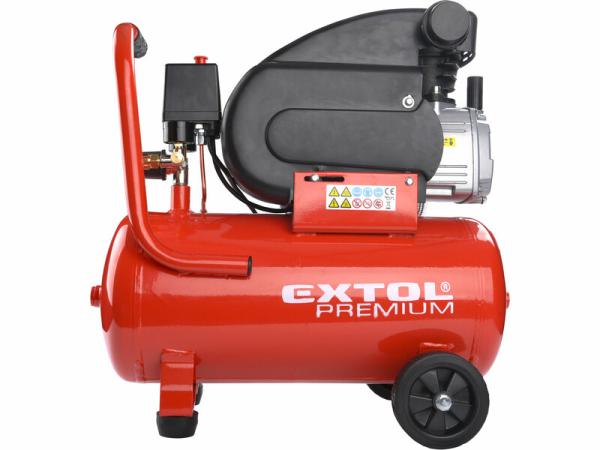 EXTOL PREMIUM 8895310 Kompresor olejový, príkon 1,5kW, nádoba 24l, max. 8bar 8