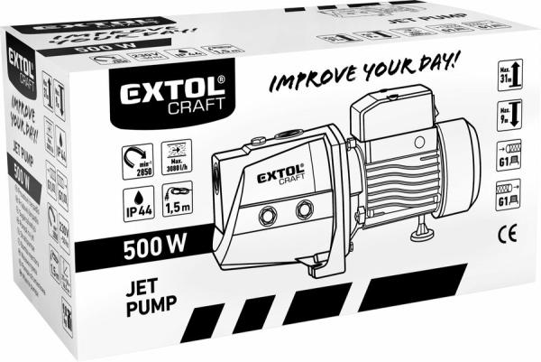 EXTOL CRAFT Čerpadlo prúdové 500W 3030l/h výtlak 31m 414262 2