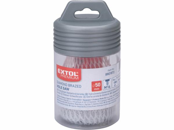 EXTOL PREMIUM Korunka vykružovacia diamantová, Ø 50mm, závit M14 8801872 3