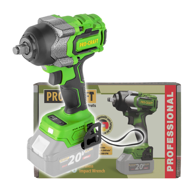 PROCRAFT Aku rázový uťahovák 20V 850Nm (bez akumulátora a nabíjačky) PWA36bb