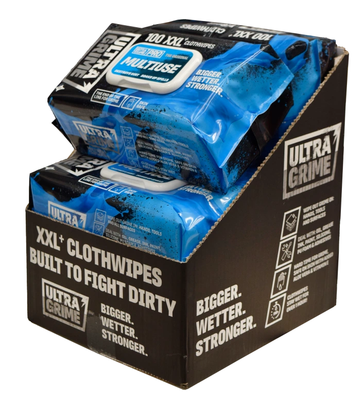 ULTRAGRIME® POWER Profi čistiace utierky MULTIUSE 100ks XXL, BOX 6 balení 59001