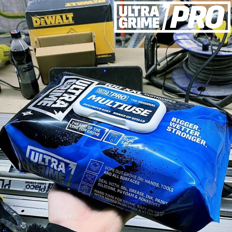 ULTRAGRIME® POWER Profi čistiace utierky MULTIUSE 100ks XXL, BOX 6 balení 59001 6