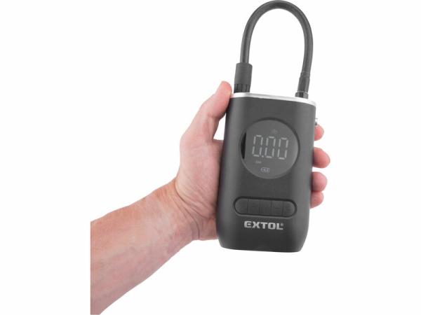 EXTOL PREMIUM 8891511 Kompresor akumulátorový, 7,4V/2Ah Li-ion, max. 10bar, 15l/min 12