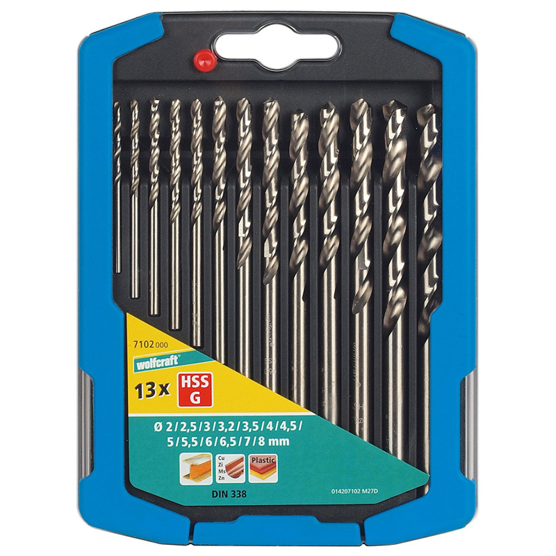 Sada vrtákov HSS do kovu vybrusovaných ø 2 - 8mm (13ks) wolfcraft 7102000