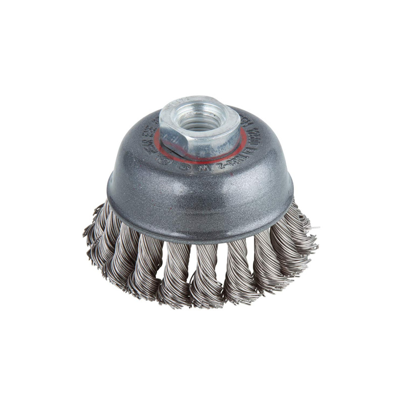 Kotúč drôtený z oceľového drôtu hrncový, vrkočový, ø 75mm, M14, wolfcraft 2700000