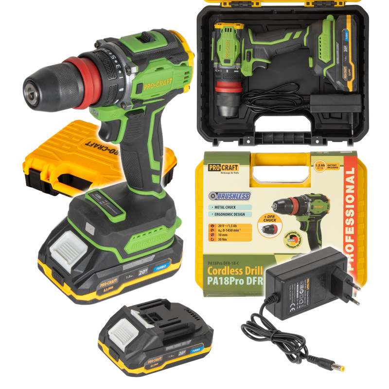 PROCRAFT Akumulátorový skrutkovač 20V PA18Pro DFR