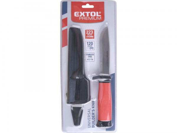 EXTOL PREMIUM Nôž univerzálny 103/223mm, plastové puzdro 8855101