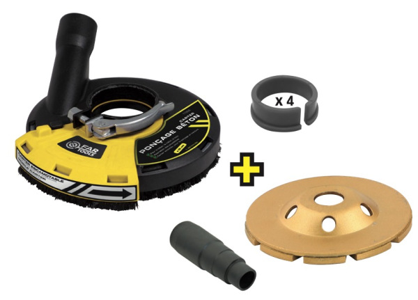 Fartools odsávací kryt pro úhlové brusky na broušení betonu o průměru 125 mm 115926