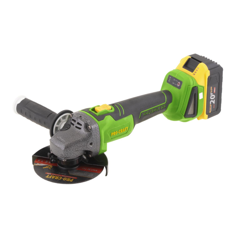 PROCRAFT Aku uhlová brúska 20V 125mmPWA216 12