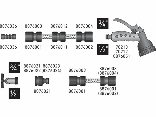 EXTOL PREMIUM Rýchlospojka na hadice mosadzná, 1/2'' 8876011 1