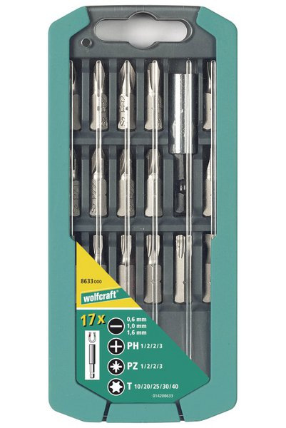 Sada bitov SOLID SL-PH-PZ-TX (17-dielná) wolfcraft 8633000