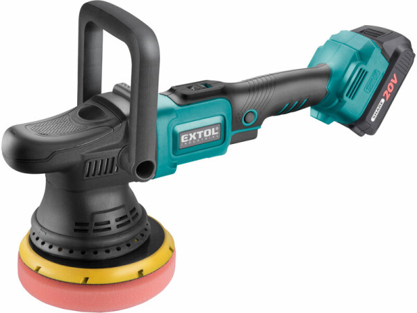 EXTOL INDUSTRIAL 8791844 Leštička orbitálna excentrická Share20V, 150mm, s aku 7