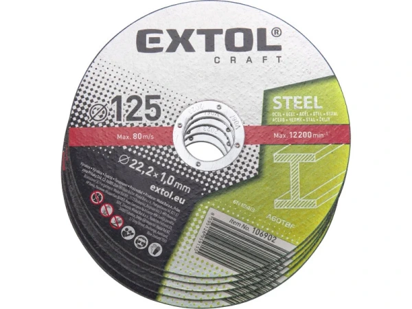 EXTOL CRAFT Kotúč rezný na kov 5ks, 125x1,0mm 106902 1