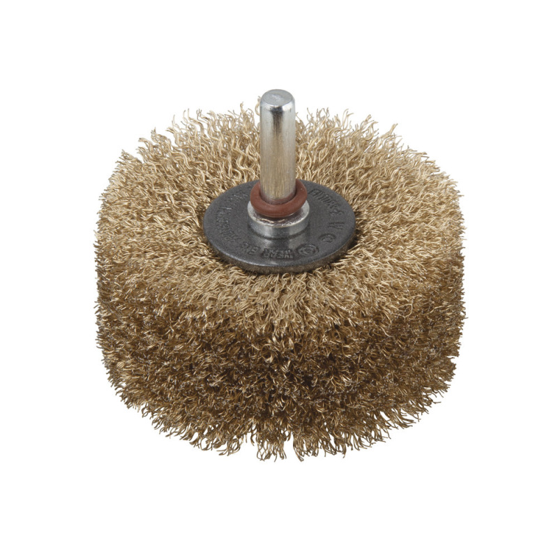 Wolfcraft Kartáč oceľový pomosadzený na štruktúrovanie dreva ø 80mm, šírka 35mm, wolfcraft 2265000