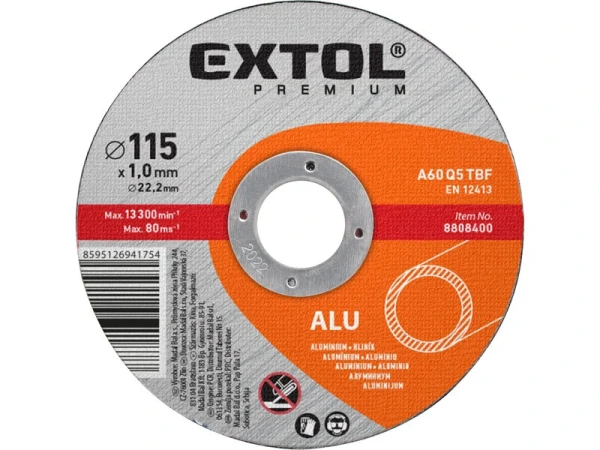 EXTOL PREMIUM Kotúč rezný na hliník, 115x1,0mm 8808400