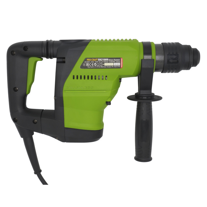PROCRAFTkombinované vŕtacie a sekacie kladivo SDS plus 1260W 8J BH2100N 5