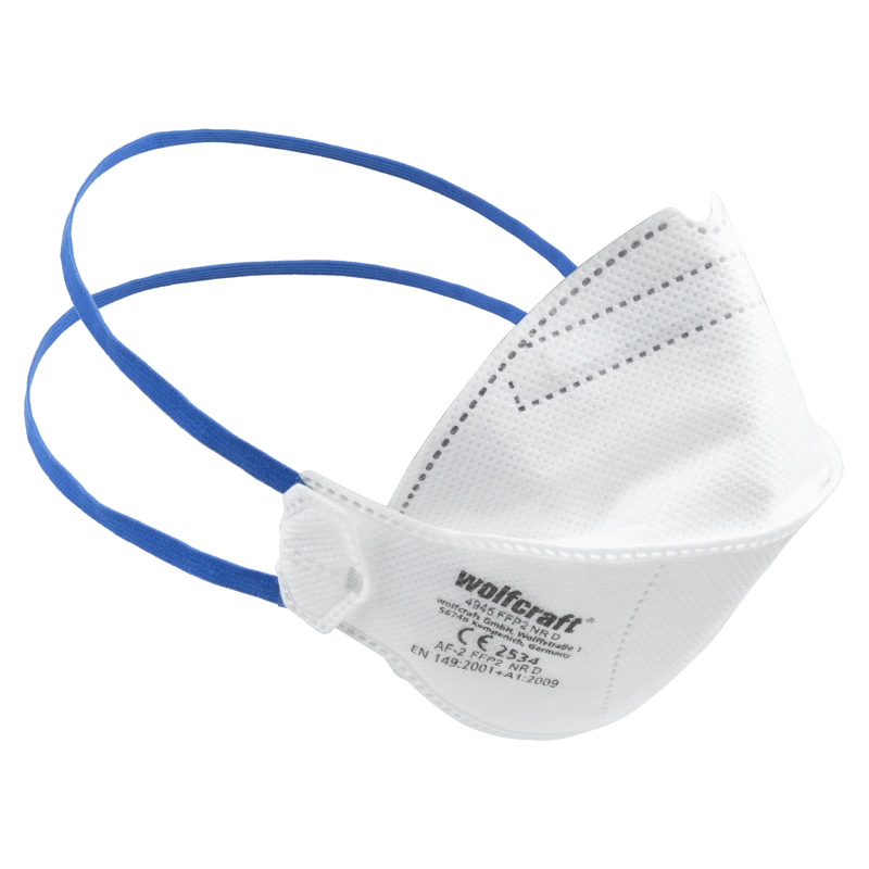 Respirátor FFP2 skladací bez ventilu (2ks) wolfcraft 4945000