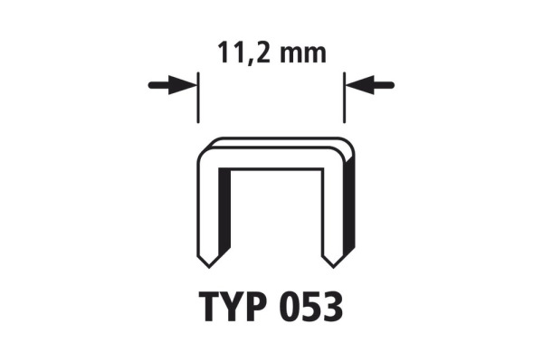 Sponky do sponkovačky široké výška 6mm, šírka 11,2mm Typ 053 (2000ks) wolfcraft 7026000