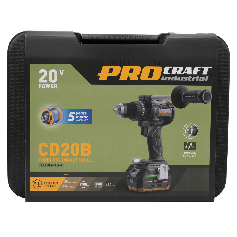 PROCRAFT INDUSRIAL Aku skrutkovač 20V CD20B (1 baterie) 1